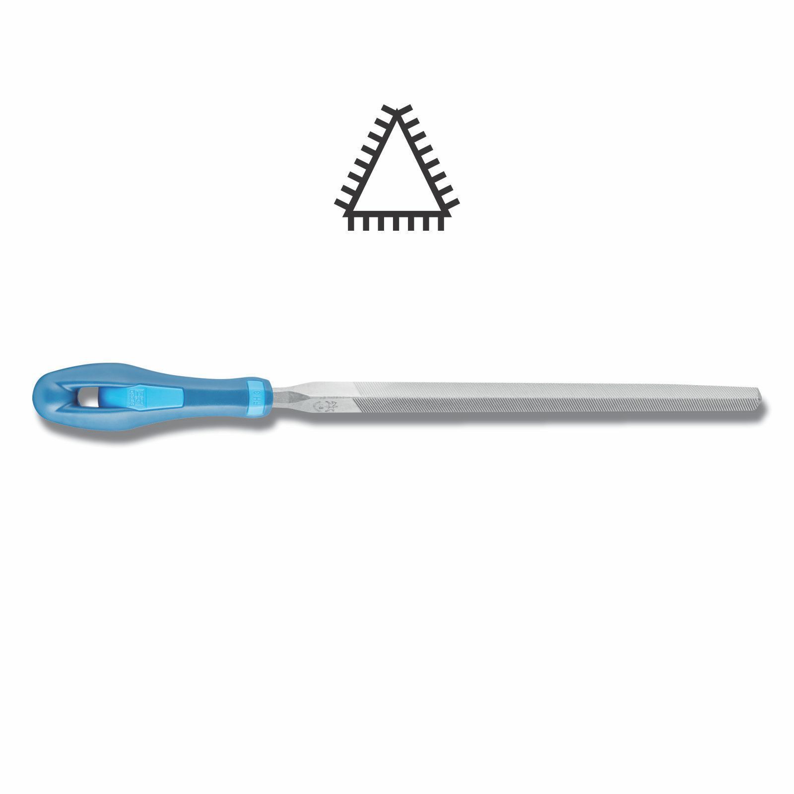 Three Square File Engineering Engineer's Three Square File - With Handle - Pferd
