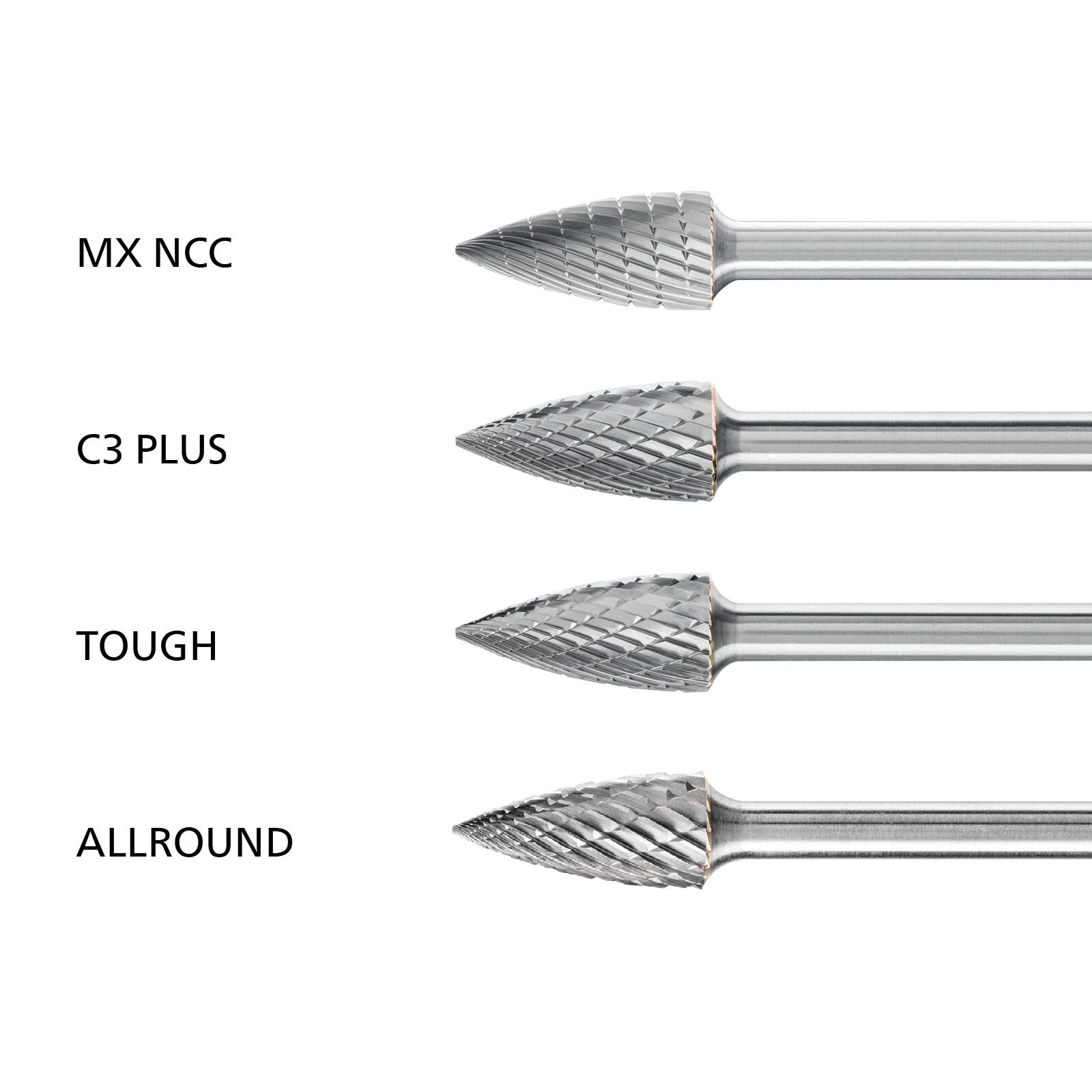 Pointed Tree Burr SPG 6MM Shank