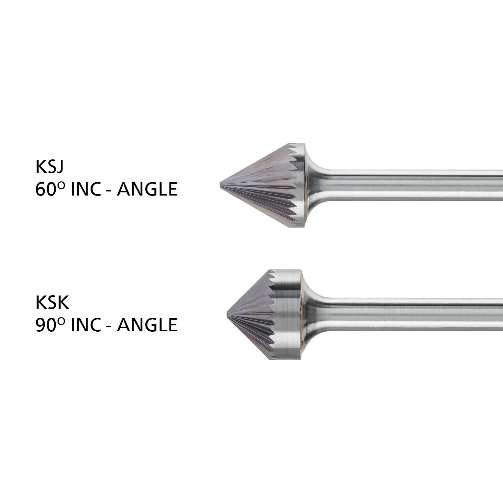 Angles Router Burr Conical (Included Angle) Burr KSJ 6mm Shank