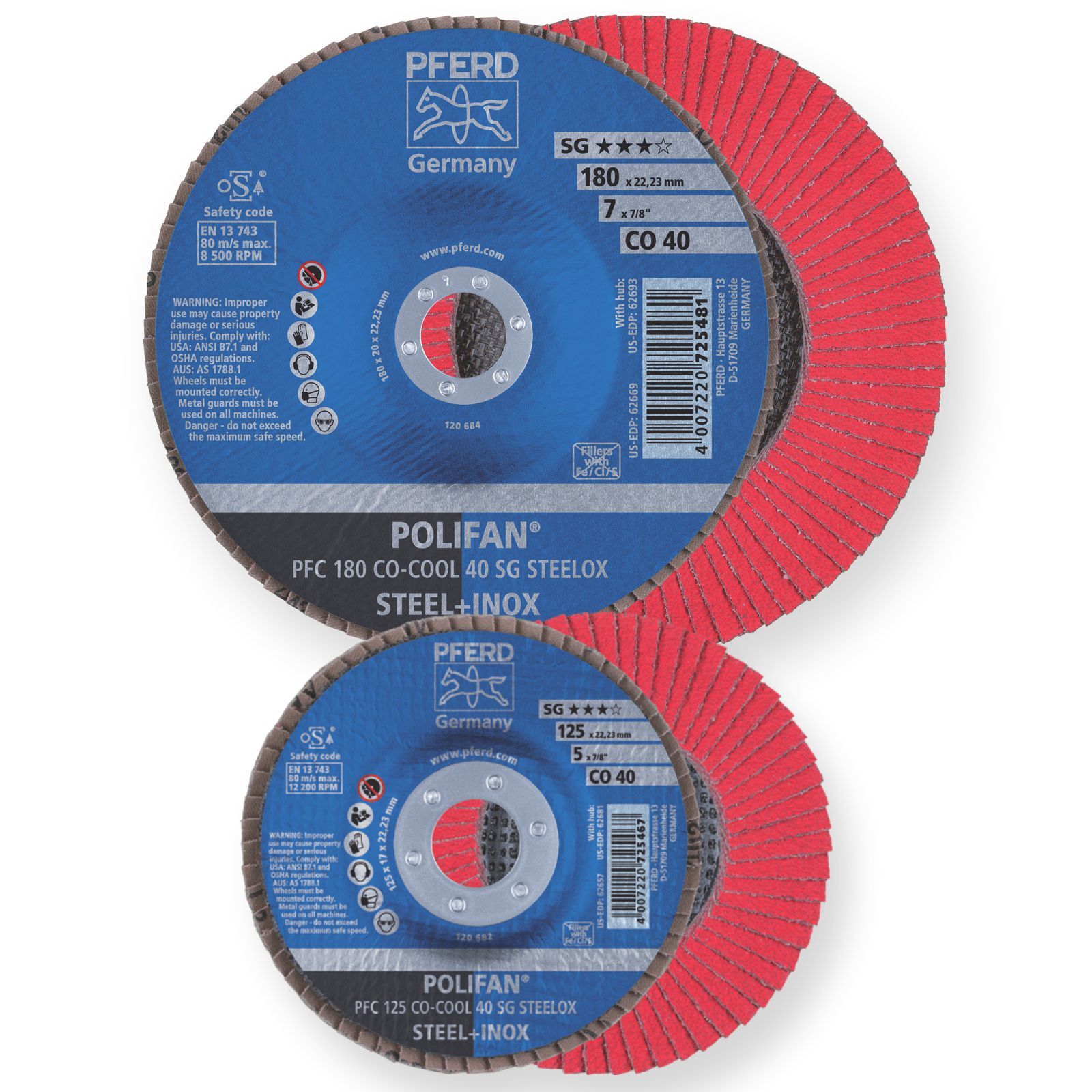Pollifan POLIFAN STRONG - Flap Disc Premium SG COOL Ceramic STEELOX - STEEL ...