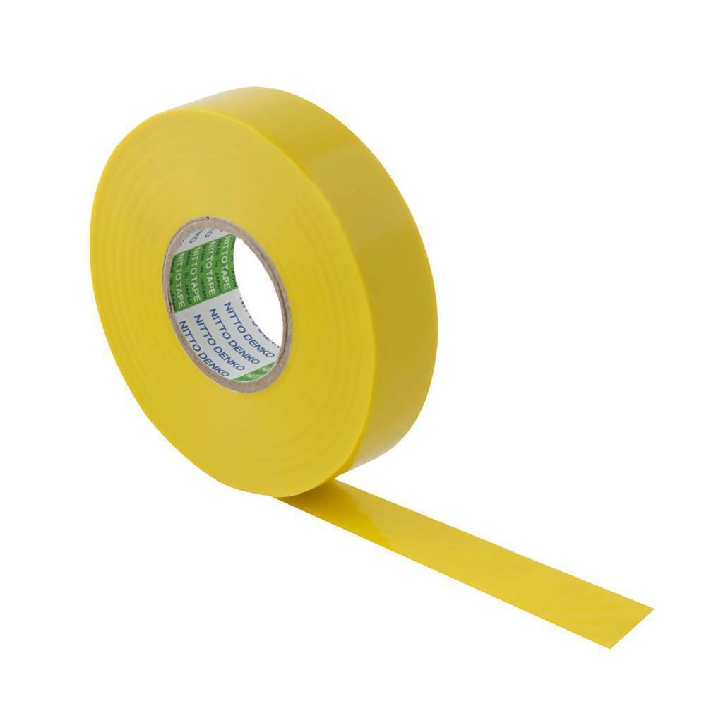 Nitto 201 PVC Electrical Insulation Tape Yellow 18mmx20mtr