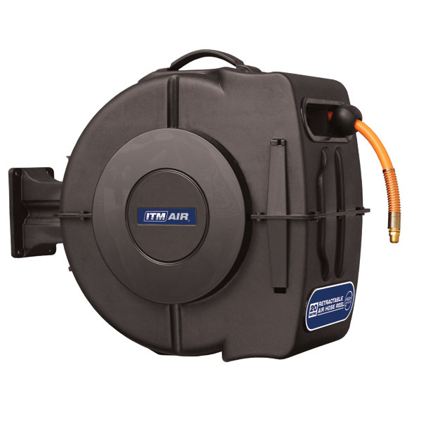 ITM Retractable Air Hose Reel, 10mm X 20M Hybrid Polymer Air Hose With 1/4  Bsp Male Fittings