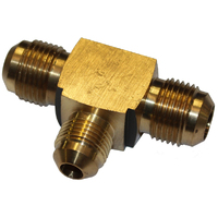 0119RF-0806 #19RF 1/2x3/8 Tube Reducing Flare Union Tee C/W Flare Nuts