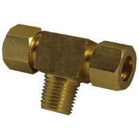 02N12-0404 #12 1/4 Tube x 1/4 NPT Male Branch Tee (02-N1204)