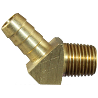 06-006D-0402 P6 1/4 Barb X 1/8 BSPT 45 Degree Male Elbow