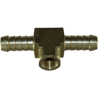 06-012F-0402 P12F 1/4 Barb X 1/8 BSP Female Branch Tee