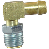 06-I06-0405 P6 1/4 Barb X 5/16 Inverted Flare Male Elbow (1/2x20)