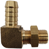 06-M06L-0816 P6 1/2x Long M16 (16x1.5) Male Elbow With Locknut