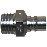 08-NHLB-400PM 1/2 Male Brass Large Series Hi-Cupla Plug