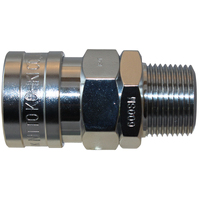 08-NHLB-400SM 1/2 Male Brass Large Series Hi-Cupla Socket