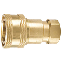 08-PBH2-60-493 Brass 1/4 Double Shut Off Coupler For Steam Cleaners