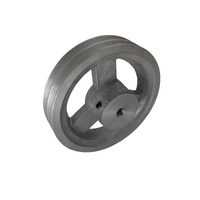 254mm (10") B Section Aluminium Pulley 2 Groove 1" bore & key