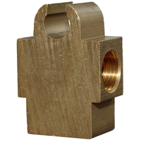 10-M702-10 3/16 Inverted Flare Tee. 10x1 Thread. Bracketed