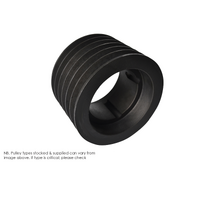 100mm SPA Section Cast Iron Pulley 6 Groove Taper Lock Centre