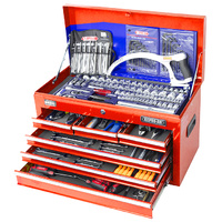 KC Tools 196 Piece AF & Metric Tool Kit, 6 Drawer Tool Box