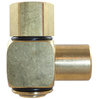 12-BH34N-0808 1/2 NPT Brass 90 Deg F&F 3000 PSI Swivel (7475)