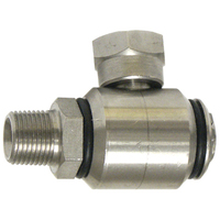 12-SSH25N-0606 3/8 NPT Stainless Steel 90 Deg M&F 5000 PSI Swivel (7035)