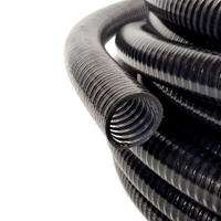 13-AS32-020 2'' (50mm) Clear / Black Spiral Air Seeder Hose - 20m Coil