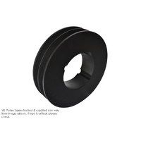 150mm SPC Section Cast Iron Pulley 2 Groove Taper Lock Centre