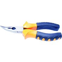 KC Tools 200mm Pliers, 45 Degree Bent Nose, European Type Handles