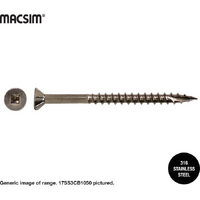Decking Screw Square Drive T17 316 Stainless
