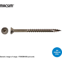Decking Screw Square Drive T17 304 Stainless