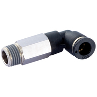 20-005L-0806 QF5L 1/2 Tube x 3/8 BSPT Push-In Long Male Elbow