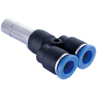 20-M075AR-0806 QFM75AR 8mm Stem x 6mm Tube Plug In Reducing 'Y'