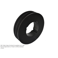 200mm SPC Section Cast Iron Pulley 2 Groove Taper Lock Centre