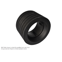 200mm SPC Section Cast Iron Pulley 6 Groove Taper Lock Centre