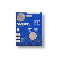 5 Pack paper Velcro Discs - Aluminium Oxide - 125mm No Hole