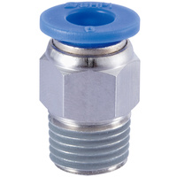 23-003-0302 QF3 3/16x1/8 BSPT Push-In Male Connector 316 Stainless Steel