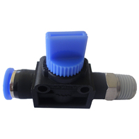 26-HTM0604 6mmx1/4 Push-In Venting Shut-Off Valve (Tube In)