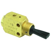 26-TV-4DP-H 3 Position Toggle Valve - Brass Toggle