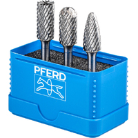 3pc Burr Set 1/4" Shank - Tungsten Carbide - Cut ALLROUND 1/2" HEAD