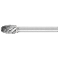 Oval Shape Burr TRE 1/4" Shank SE-3 TRE 9.5x15.9x6.35 MX NCC