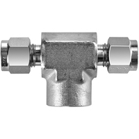 29-S012F-0606 #12FSS 3/8x3/8 BSPT 316SS Female Branch Tee - Twin Ferrule Superlok® Fitting