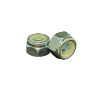 1" UNC Nylon Insert Nyloc Nut NE (Standard) Grade 2 Zinc Plated