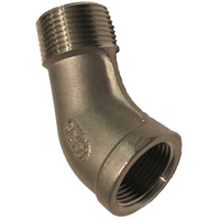 31-025D-06 #25DSS 3/8 Stainless Steel 45 Degree M&F Elbow