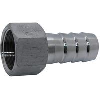 31-SSP100404 P10SS 1/4 Barb x 1/4 BSP 316 Female Hose Tail