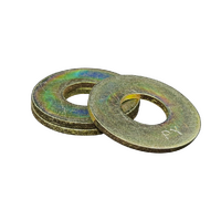 5/16" Flat Round Washer Thru-Hardened High Tensile - Large OD ASTM F436 Zinc Yellow