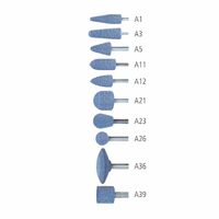 W Shape 1/8" Ceramic - Blue - J Hardness  W154 3.1 AWCO 80 J 5 V