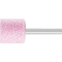 W Shape Cylindrical 1/4" 6.3mm Shank Aluminium Oxide - Pink - O Hardness ZY2525 6.3 AR 30 O 5 V