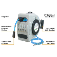 40-HQR1020 HQ Retractable Air / Water Hose Reel. 3/8x20m