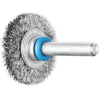 Shaft Mounted Wheel Brush - Crimped Wire - 6mm Shaft  RBU 3006/6 INOX 0.20