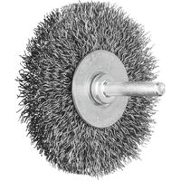 Shaft Mounted Wheel Brush - Crimped STEEL Wire - 6mm Shaft  RBU 7010/6 ST 0.30