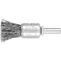 Pencil Brush 6mm Shaft Mounted - Crimped STEEL Wire  PBU 1516/6 ST 0.35