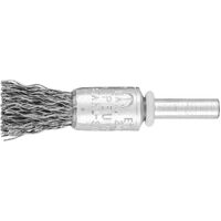 Pencil Brush 6mm Shaft Mounted - Crimped STEEL Wire  PBU 1212/6 ST 0.35