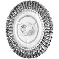 Wheel Brush with Arbor / Threaded Hole  RBG - Twist Knot STEEL - Pipeliner  RBG 12506/M14 Pipe ST 0.50