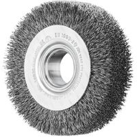 Wheel Brush with Arbor Hole - Crimped STEEL Wire - Suits Bench & Straight Grinders  RBU 10028/14.0 ST 0.30